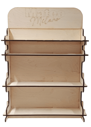 Рекламен настолен стелаж MATEO MILANO 3 NATURAL